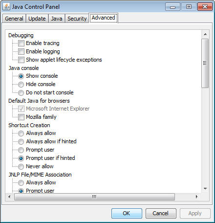 Advanced Network Settings panel, first part